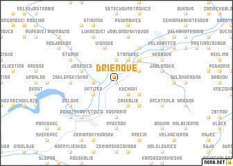 map of Drienové