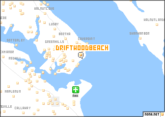 map of Driftwood Beach