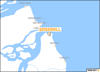 map of Driggs Hill