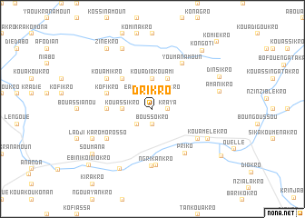 map of Drikro