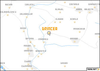 map of Drincea