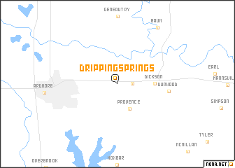 map of Dripping Springs