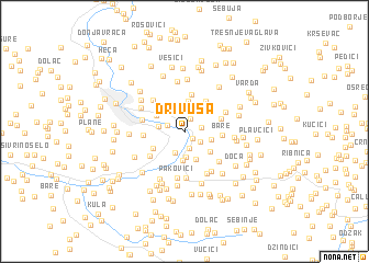 map of Drivuša