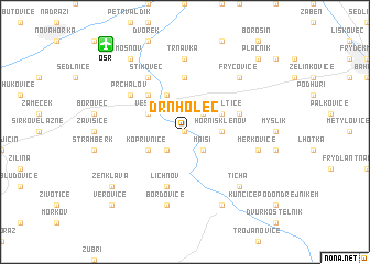 map of Drnholec