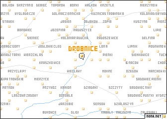 map of Drobnice