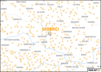 map of Drobnići