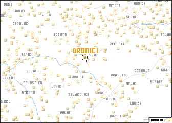 map of Dronići