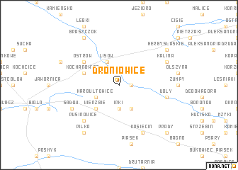 map of Droniowice