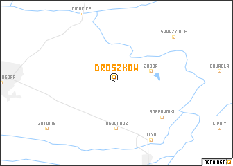 map of Droszków