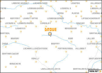 map of Droué