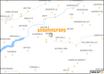 map of Drowning Ford