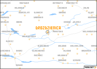 map of Drożdzienica