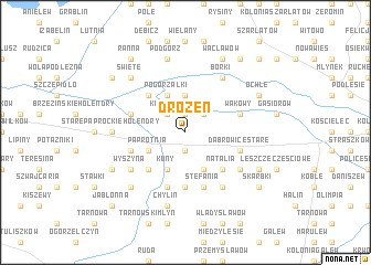 map of Drożeń