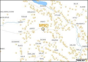 map of Dršci