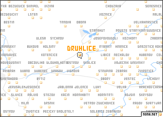 map of Druhlice