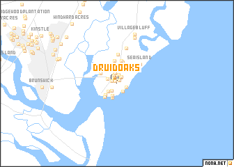 map of Druid Oaks