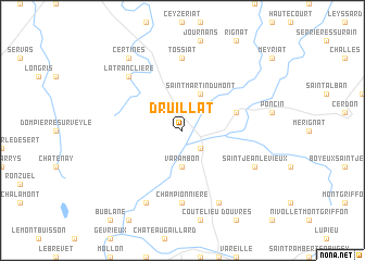 map of Druillat
