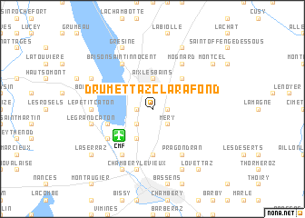 map of Drumettaz-Clarafond