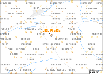 map of Drupiškė