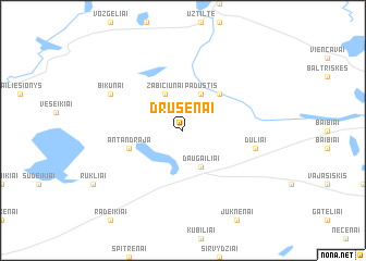 map of Drūsėnai