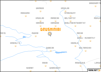 map of Drusminiai