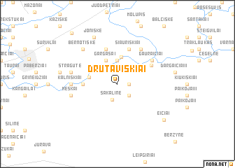 map of Drūtaviškiai