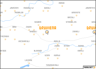 map of Druviena