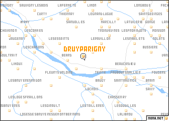 map of Druy-Parigny