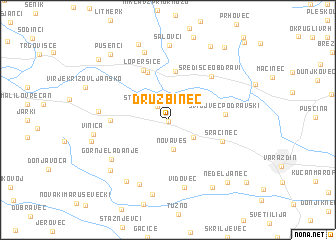 map of Družbinec