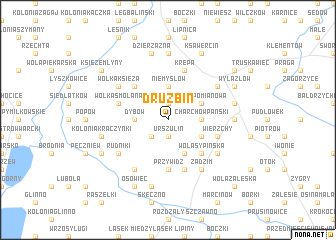 map of Drużbin