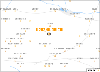 map of Druzhilovichi