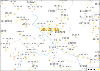 map of Družiniće
