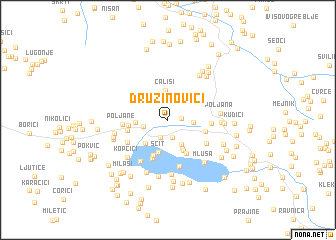 map of Družinovići