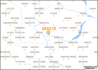 map of Drużyn