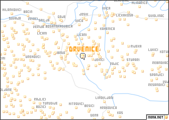 map of Drvenice