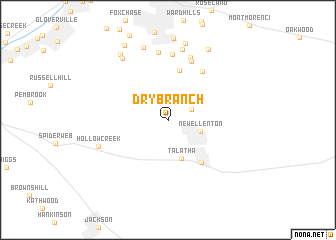 map of Dry Branch