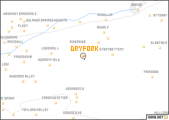 map of Dry Fork