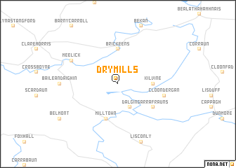 map of Dry Mills