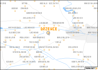 map of Drzewce