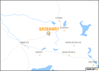 map of Drzewiany