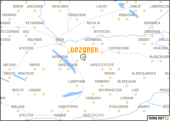 map of Drzonek