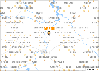 map of Držov