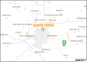 map of Duane Yards