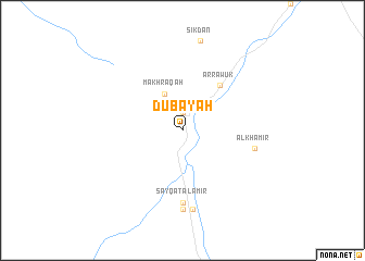 map of Ḑubay‘ah