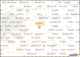 map of Dubeč