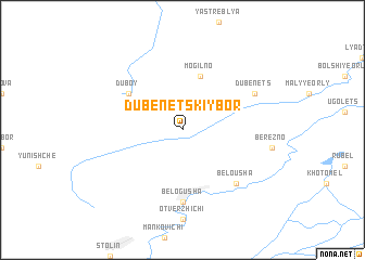 map of Dubenetskiy Bor