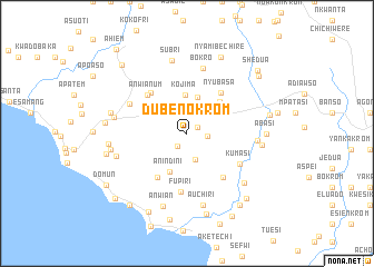 map of Dubenokrom