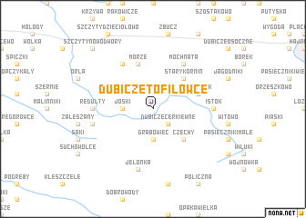 map of Dubicze Tofiłowce
