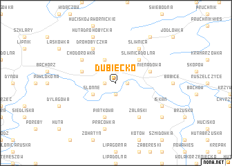 map of Dubiecko