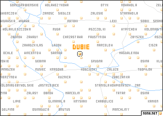 map of Dubie
